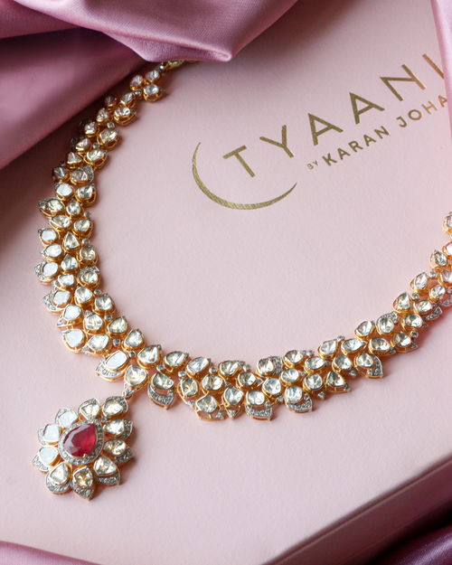 Stevie Polki And Diamond Necklace