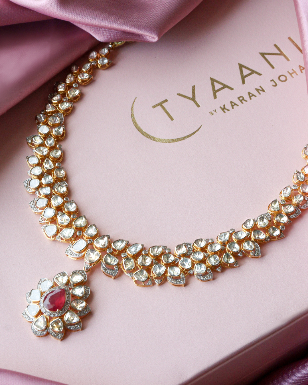 Muskan Polki And Diamond Necklace