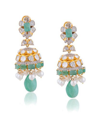 Samaira Polki And Diamond Jhumkas