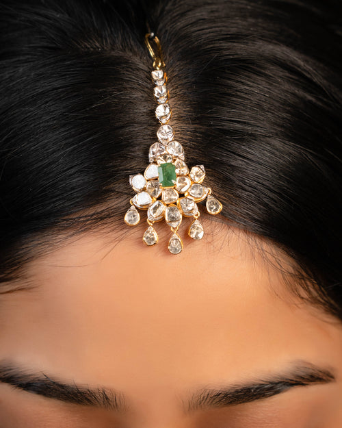 Sheetal Polki And Diamond Maangtika