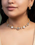 Rhea Choker And Taina Long Earrings Polki And Diamond Set