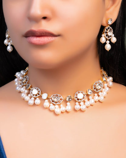 Anisha Polki And Diamond Choker