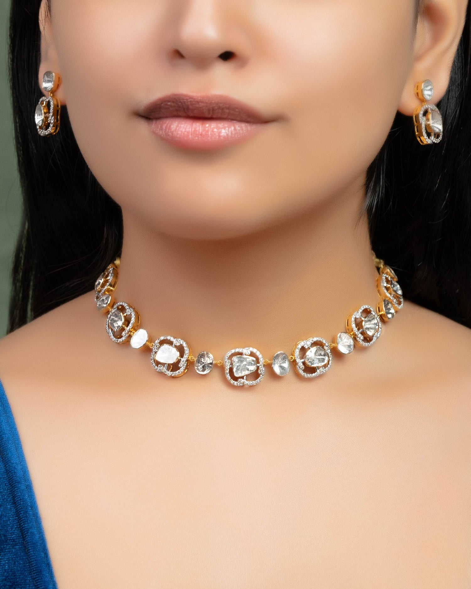 Preya Polki And Diamond Choker