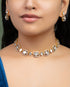 Preya Choker And Asha Long Earrings Polki And Diamond Set