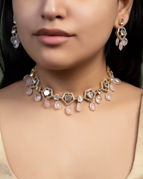 Sanam Polki And Diamond Choker