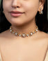 Charmi Choker And Zubi Long Earrings Polki And Diamond Set