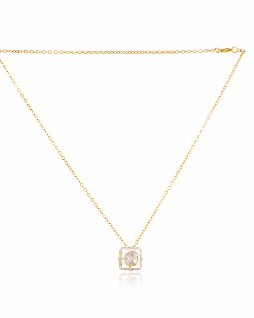 Rashmika Polki And Diamond Pendant