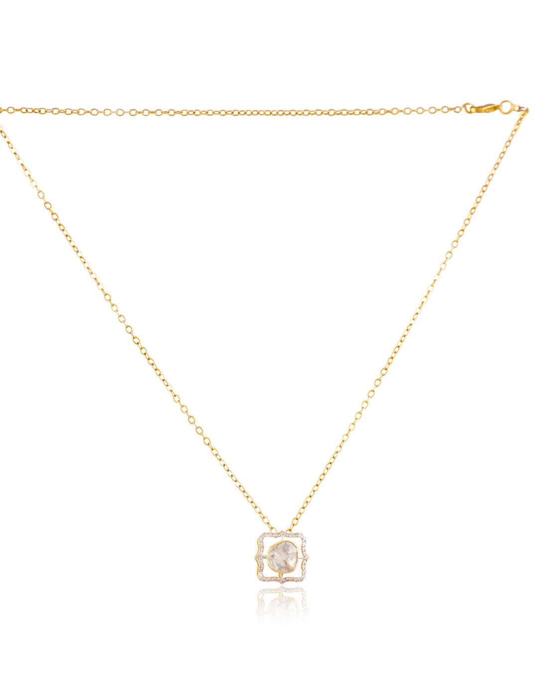 Rashmika Polki And Diamond Pendant