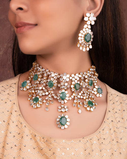 Benika Polki And Diamond Necklace