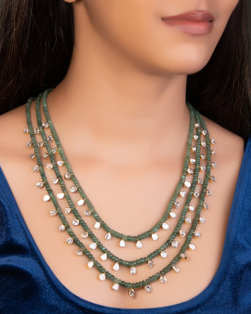 Nirva Polki Long Necklace