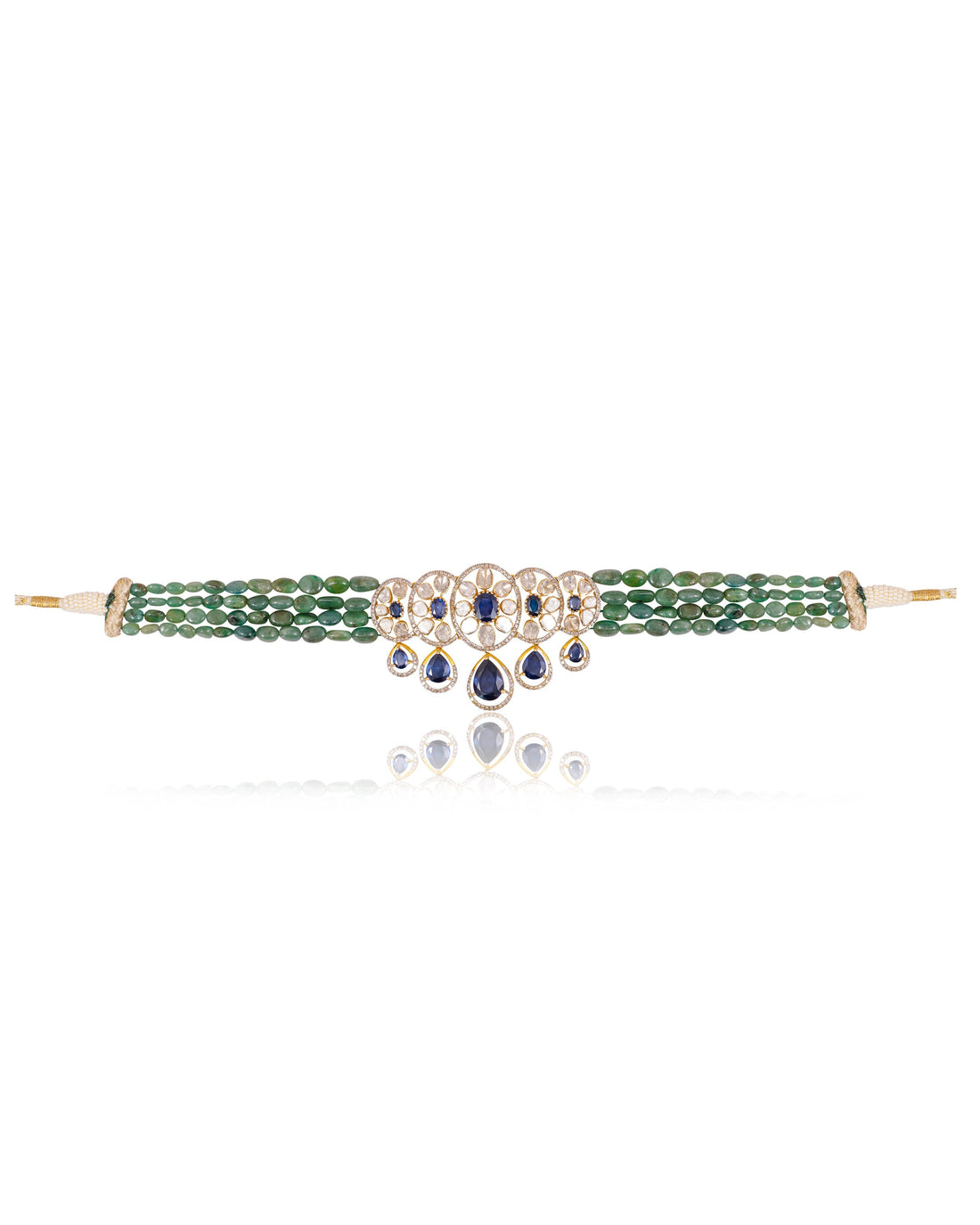 Saira Polki And Diamond Bead Choker
