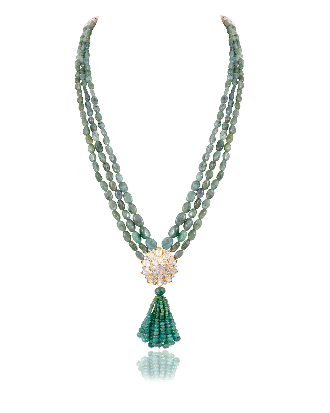 Catalina Polki And Diamond Bead Pendant