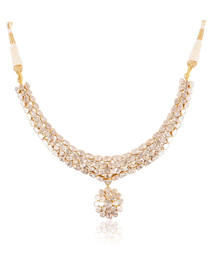 Rumi Polki And Diamond Necklace