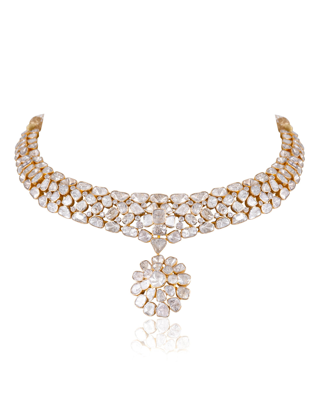 Rumi Polki And Diamond Necklace