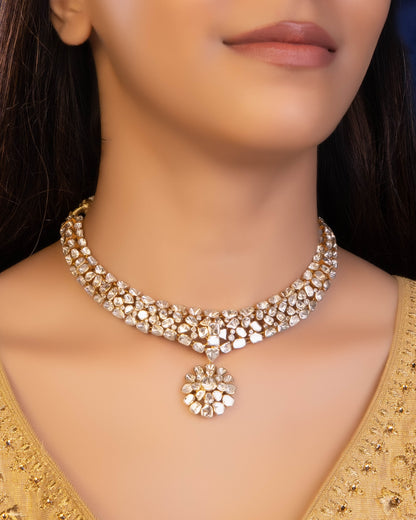 Rumi Polki And Diamond Necklace