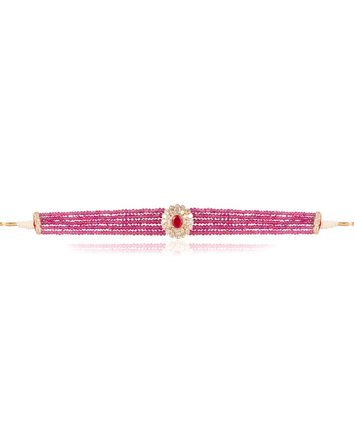 Dakshita Polki And Diamond Bead Choker