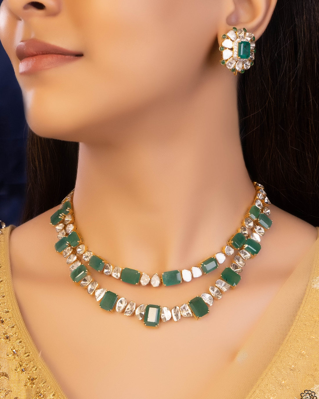 Ayesha Polki And Diamond Tops