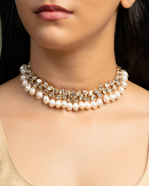Advika Polki And Diamond Necklace