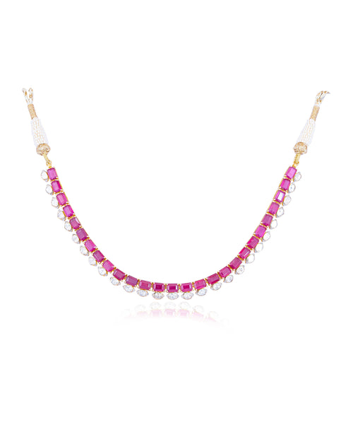 Rutuja Polki And Diamond Necklace