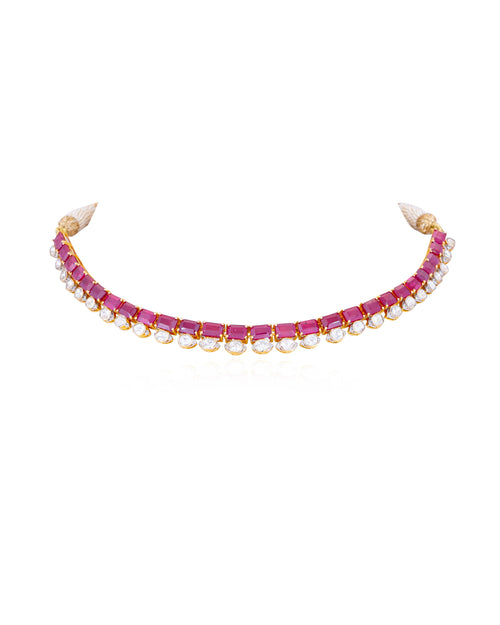 Rutuja Polki And Diamond Necklace