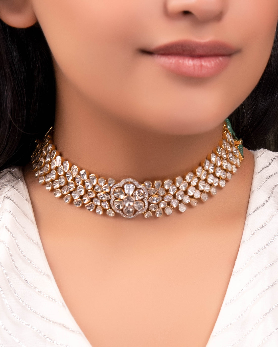 Chitrakshi Polki And Diamond Necklace