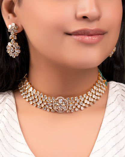 Chitrakshi Polki And Diamond Necklace