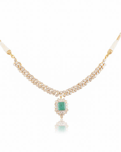 Aziza Polki And Diamond Necklace