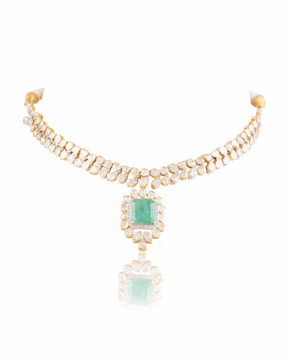 Aziza Polki And Diamond Necklace
