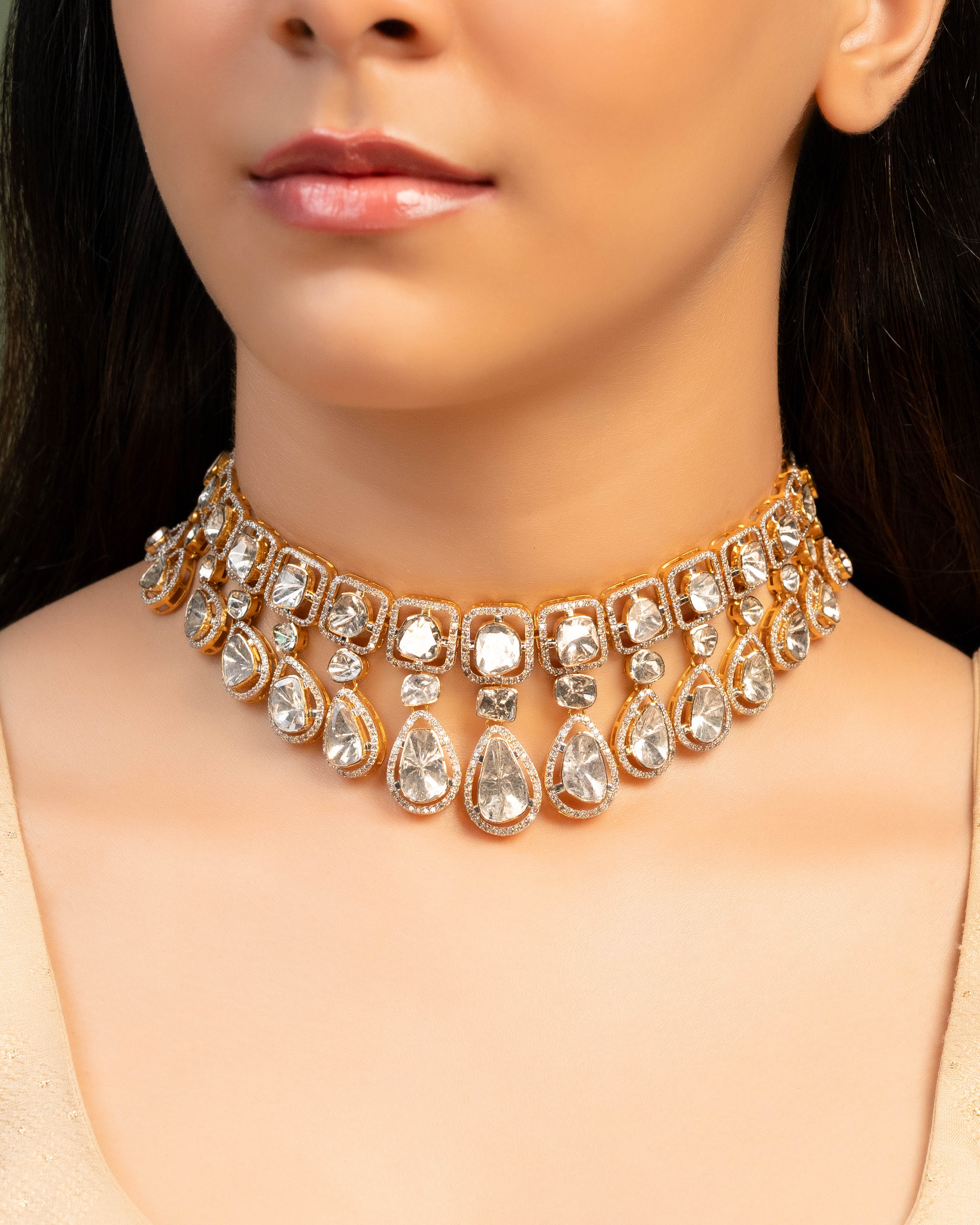 Vartika Polki And Diamond Necklace