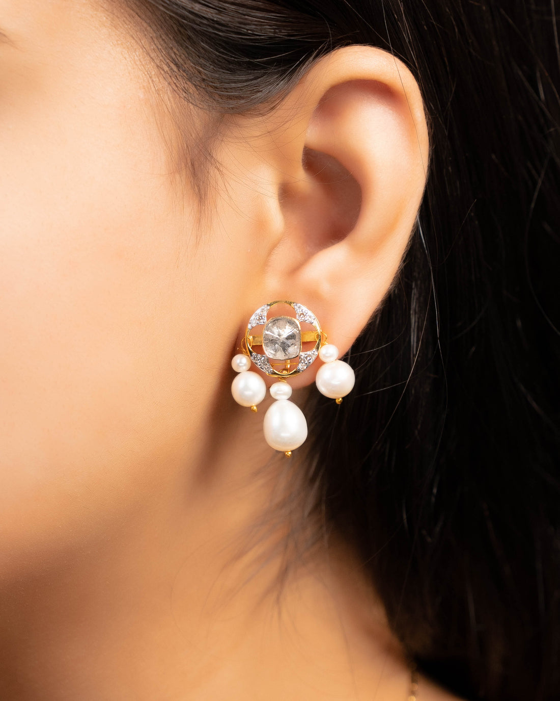 Vriddhi Pendant And Jignisha Tops Polki And Diamond Set