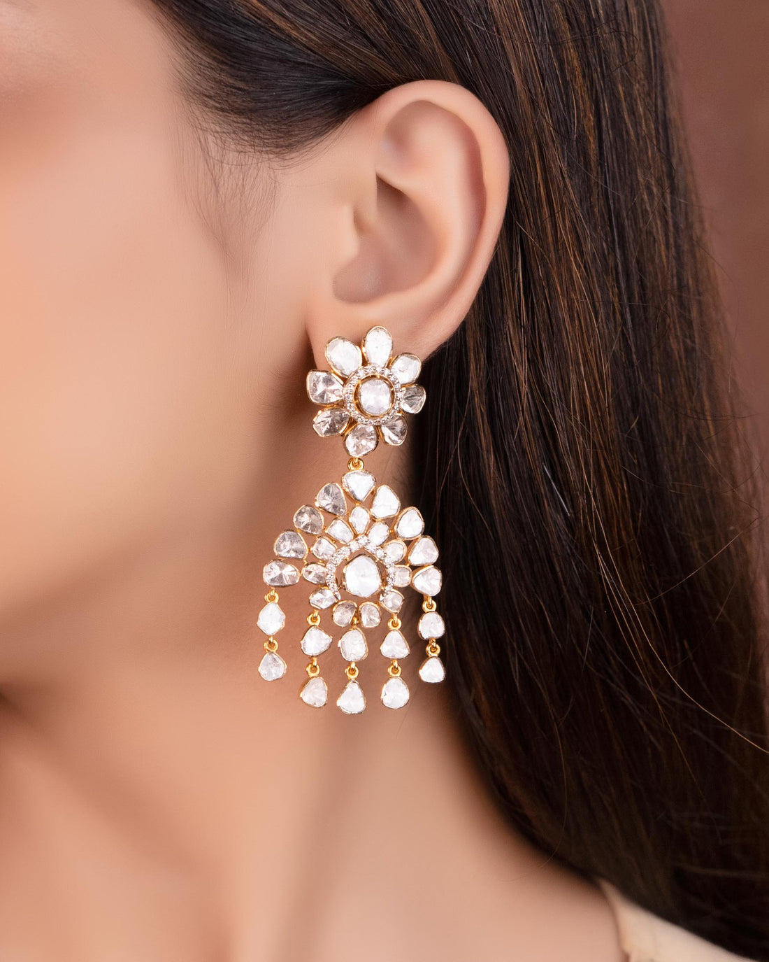 Goenka Choker And Nia Earrings Polki Diamond Set