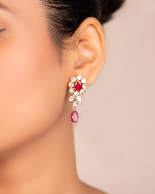 Riya Choker And Isabella Long Earrings Polki Set