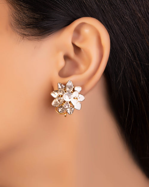 Zahida Bead Choker And Adhika Tops Polki Set