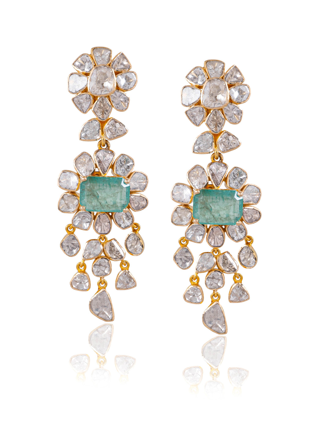 Muskaan Necklace And Zaveriya Long Earrings Polki Set