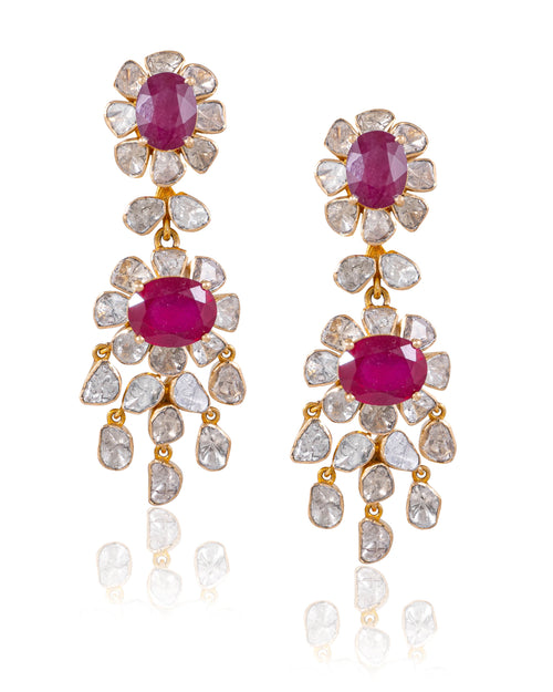 Aashika Polki Long Earrings