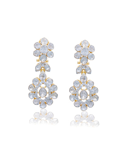 Ananya Polki And Diamond Long Earrings