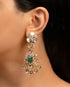 Shaheen Polki And Diamond Long Earrings