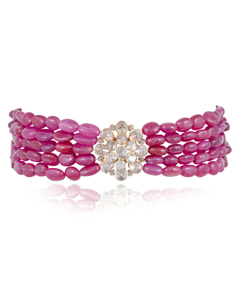 Huda Polki Bead Choker