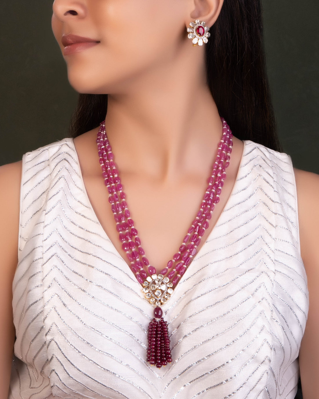 Vividha Polki Bead Pendant