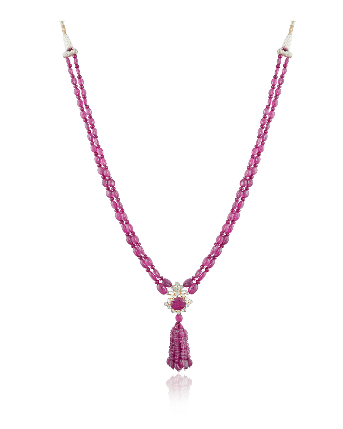 Shalu Polki And Diamond Bead Pendant