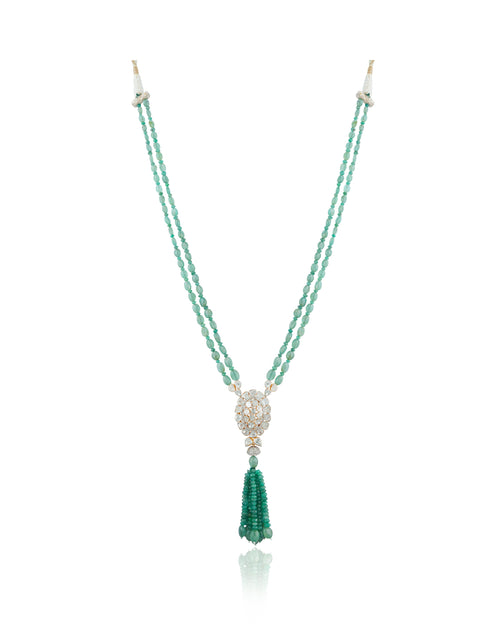 Sima Polki And Diamond Bead Pendants