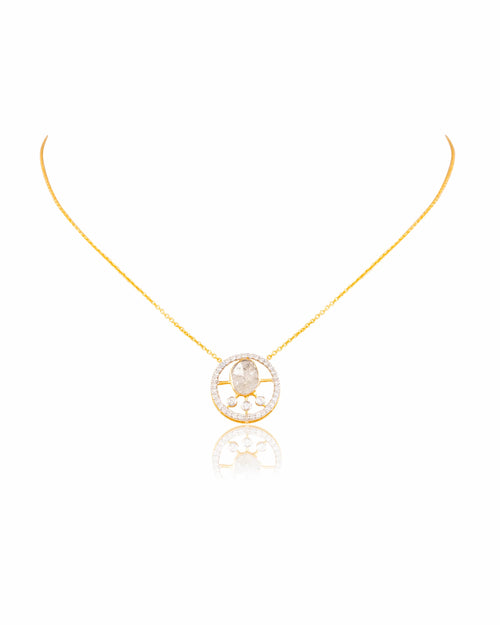 Trista Polki And Diamond Pendant