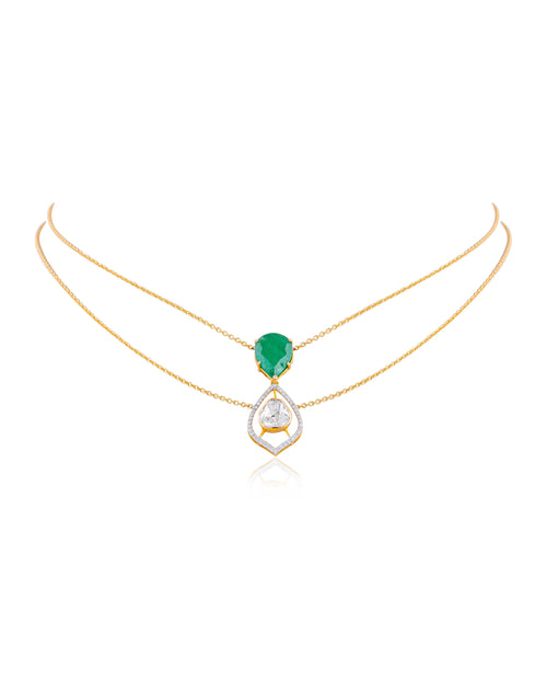 Amaya Polki And Diamond Pendant