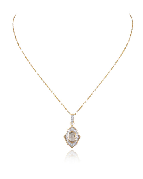 Pallavi Polki And Diamond Pendant