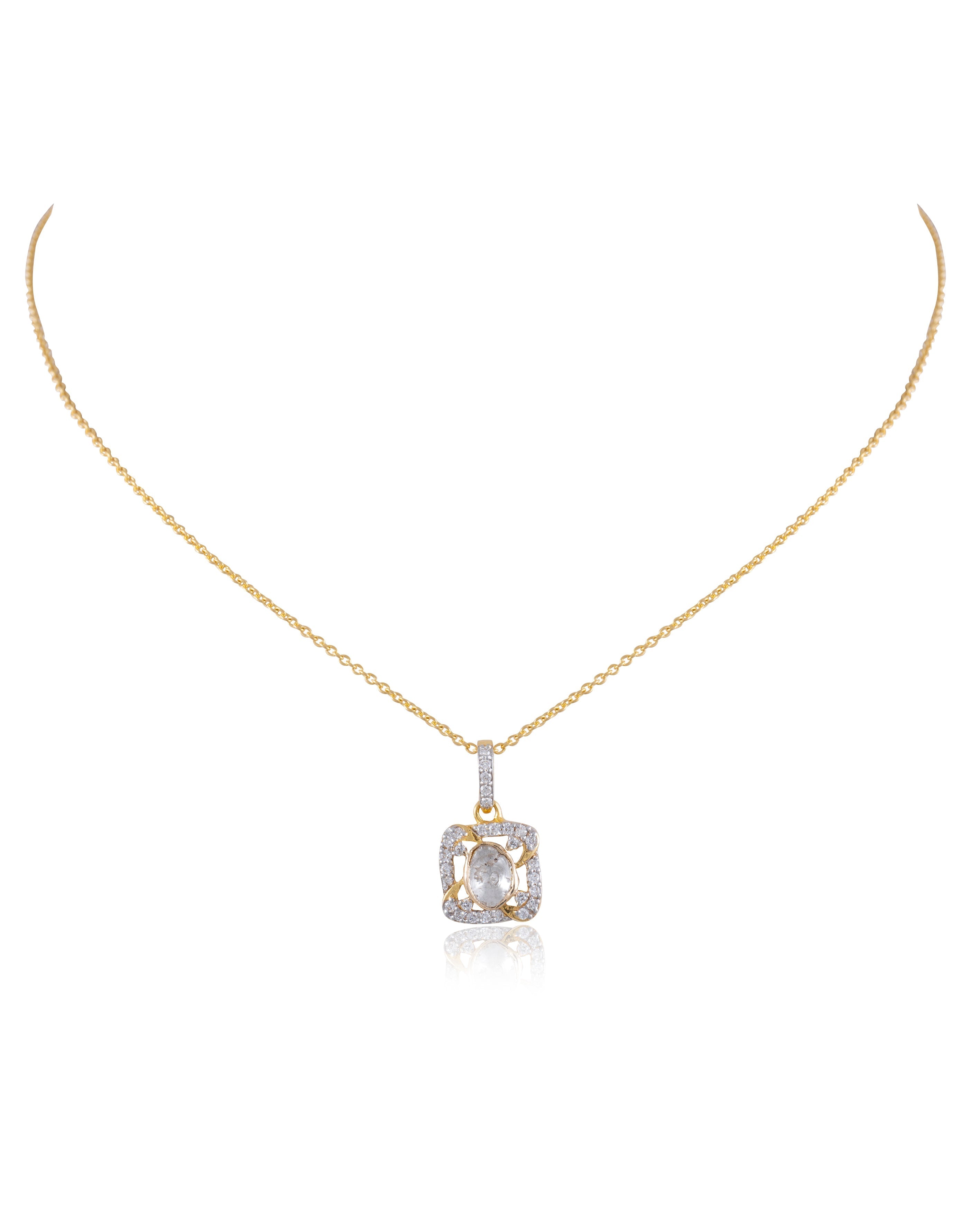 Herminia Polki And Diamond Pendant