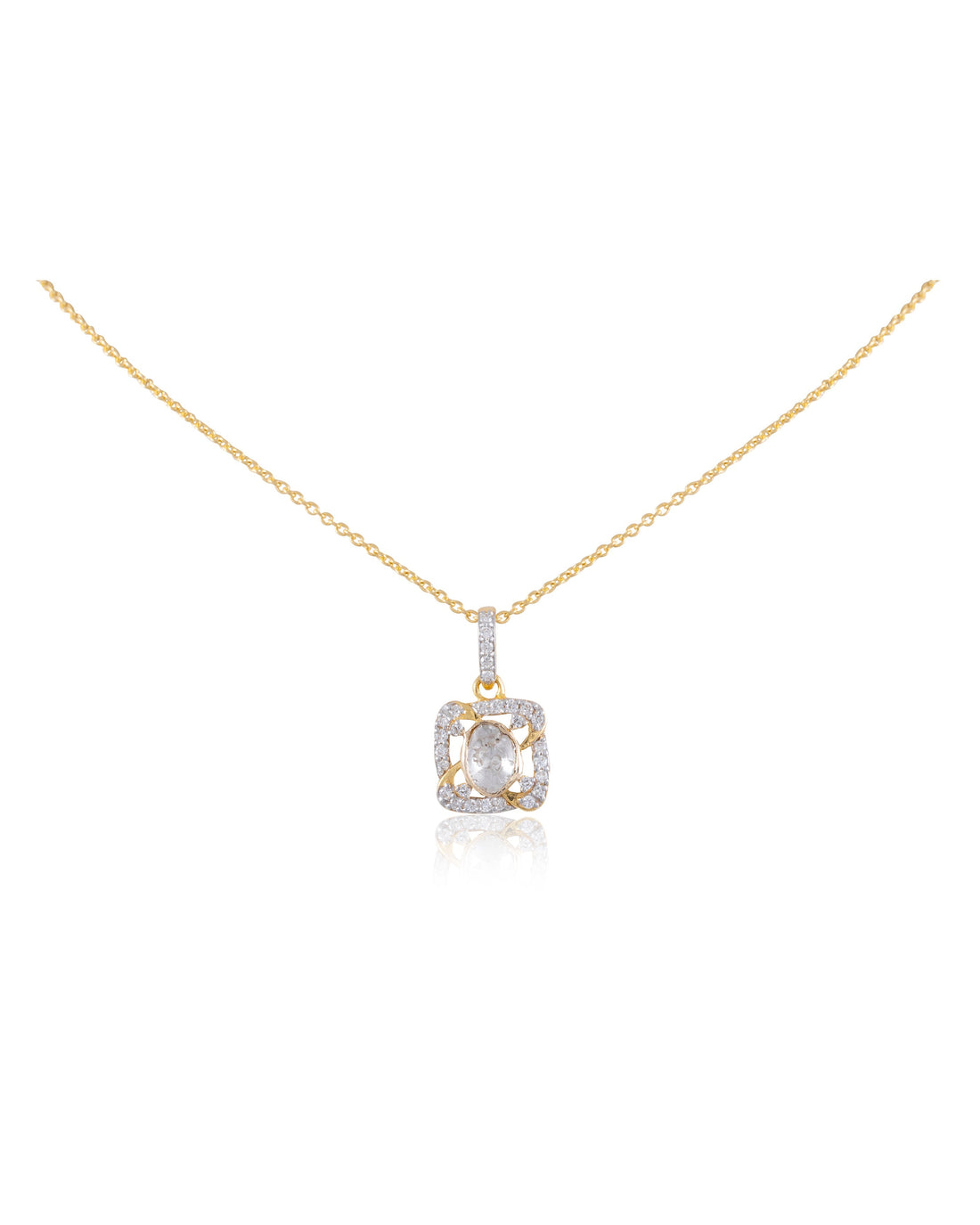 Herminia Polki And Diamond Pendant