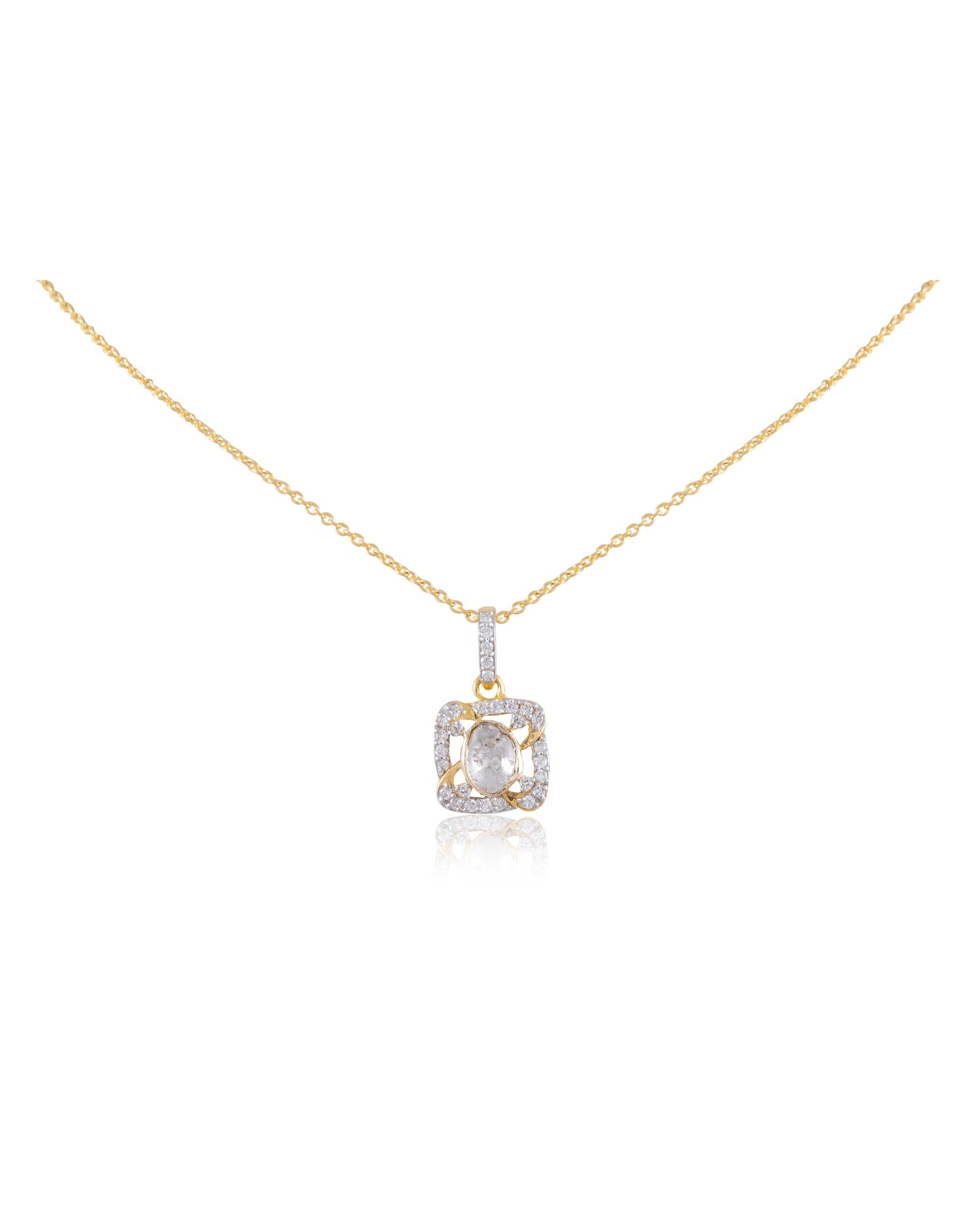 Herminia Polki And Diamond Pendant