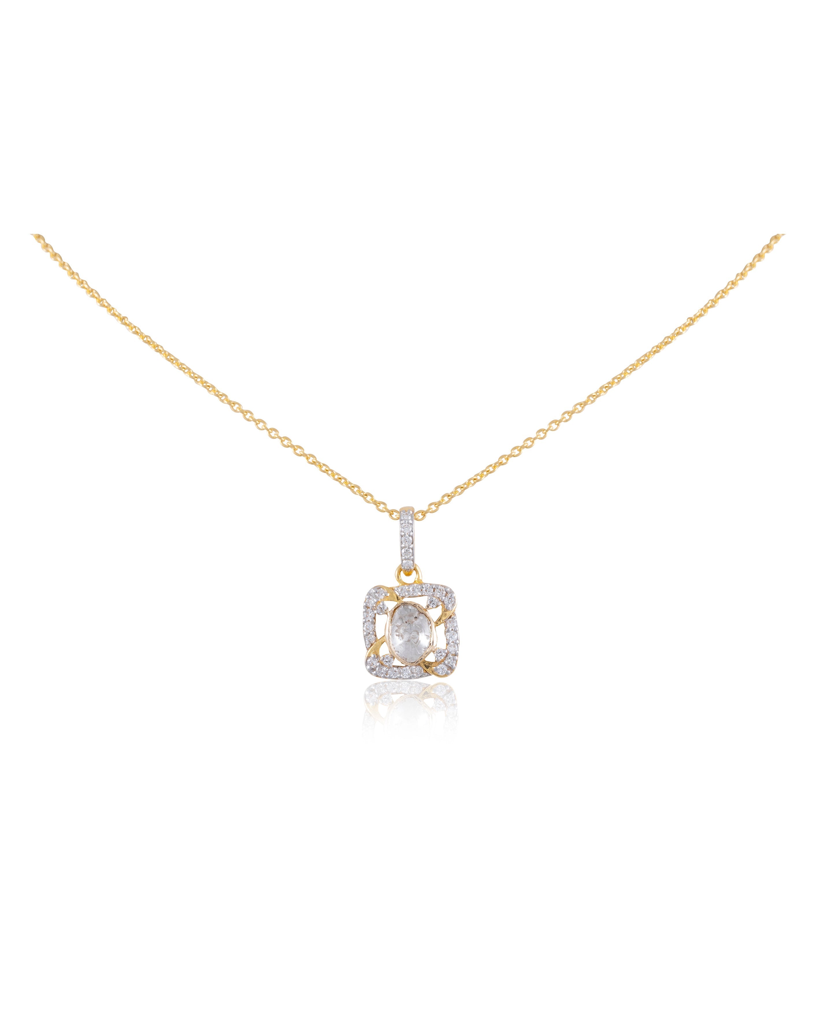 Herminia Polki And Diamond Pendant