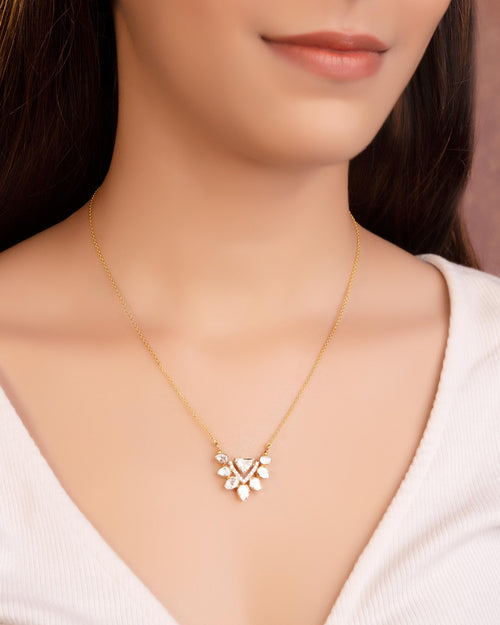 Varada Polki And Diamond Pendant