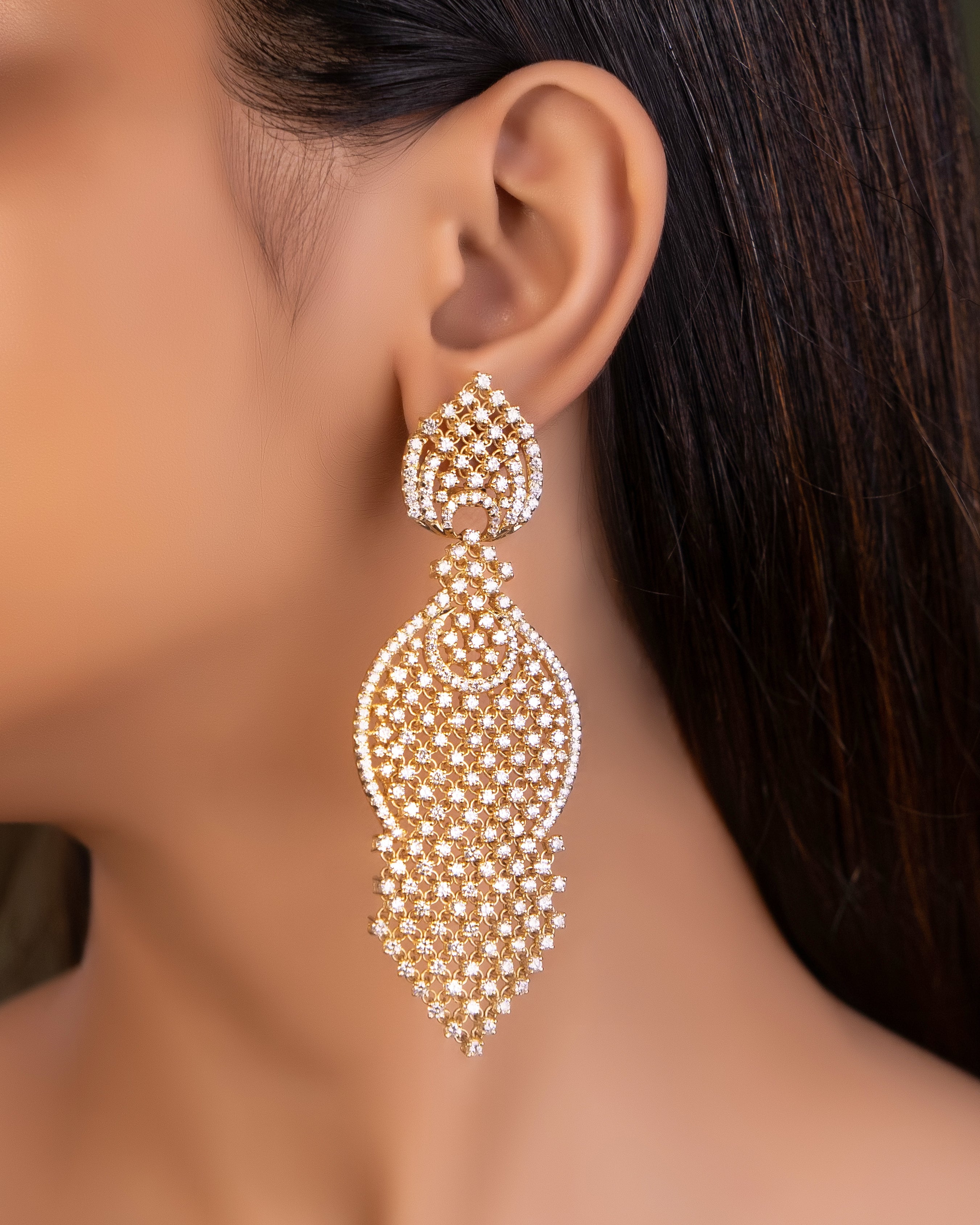 Rachita Diamond Long Earrings